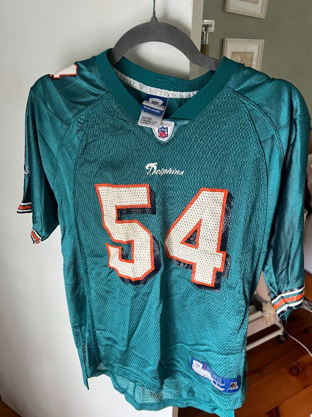 Vintage Reebok Kids L (14-16) Zach Thomas Miami Dolphins Jersey